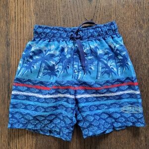 Surf Zone Blue Tropical Print Swimming Trunks Size Boys 2T